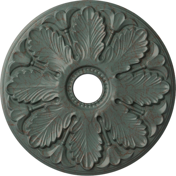 Ekena Millwork Milan Ceiling Medallion (Canopies up to 4 5/8"), 24 1/2"OD x 3 1/2"ID x 1"P, Cloud Burst Crackle CM24MICBC - main